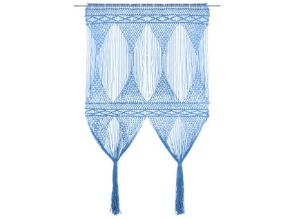 Macramé závěs modrý 140 x 240 cm bavlna 323990