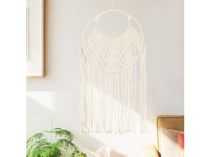Nástěnný závěs macramé 40 x 80 cm bavlna 324000