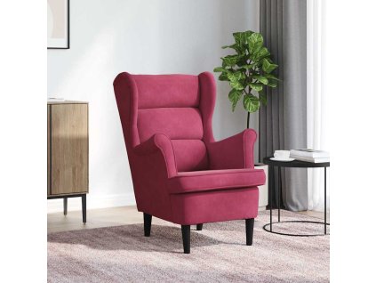 Křeslo vínové samet 324064