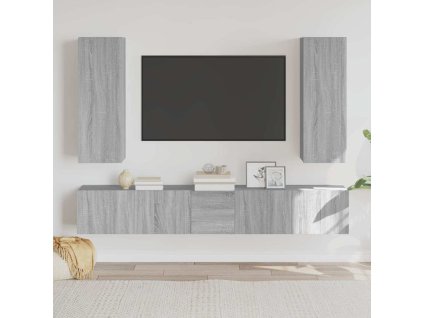 5dílný set TV skříněk šedý sonoma kompozitní dřevo 3114252