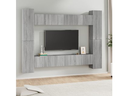 10dílný set TV skříněk šedý sonoma kompozitní dřevo 3120219