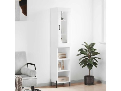 Skříň highboard bílá 34,5 x 34 x 180 cm kompozitní dřevo 3199369