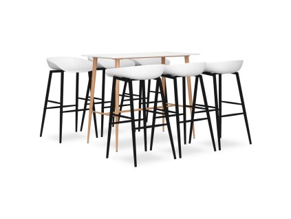 7dílný barový set bílý 3057452