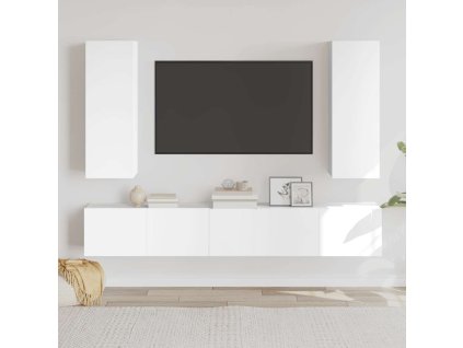 5dílný set TV skříněk bílý kompozitní dřevo 3114246