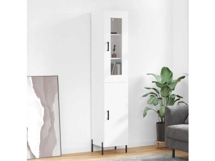 Skříň highboard bílá 34,5 x 34 x 180 cm kompozitní dřevo 3199177