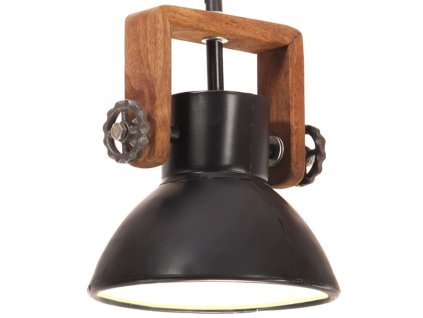 Industriální závěsné svítidlo 25 W černé kulaté 19 cm E27 320537