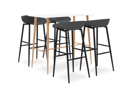 5dílný barový set bílo-šedý 3057439