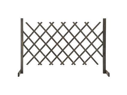 Zahradní trelážový plot šedý 120 x 90 cm masivní jedle 314825