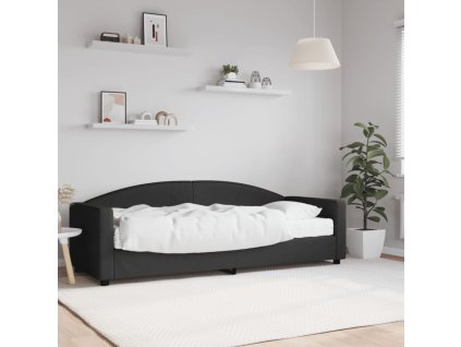 Válenda s matrací černá 80 x 200 cm textil 3197167