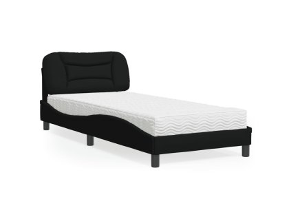 Postel s matrací Hvar černá 80 x 200 cm textil 3208494