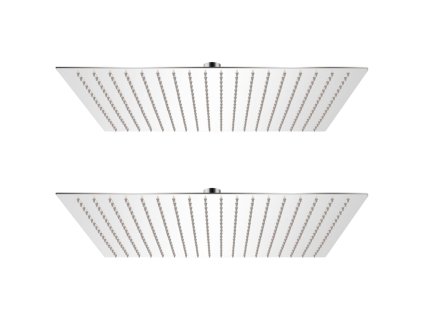 Dešťové sprchové hlavice 2 ks 50 x 50 cm nerezová ocel 275943