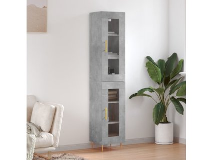 Skříň highboard betonově šedá 34,5x34x180 cm kompozitní dřevo 3199421