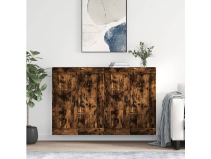 Nástěnné skříňky 2 ks kouřový dub kompozitní dřevo 3198014