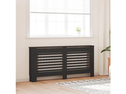 Kryt na radiátor černý 172 x 19 x 81,5 cm MDF 288189