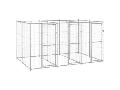 Venkovní psí kotec pozinkovaná ocel 7,26 m² 3082283