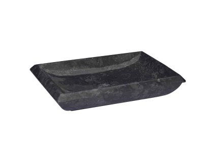 Umyvadlo černé 50 x 35 x 10 cm mramor 149163