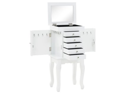 Volně stojící skříňka na šperky bílá 246960