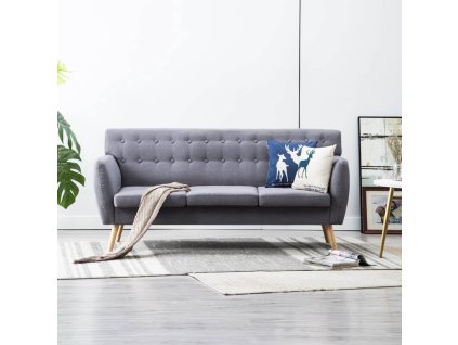 3místná pohovka textilní čalounění 172 x 70 x 82 cm světle šedá 247129