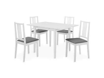 5dílný jídelní set MDF bílý 276396