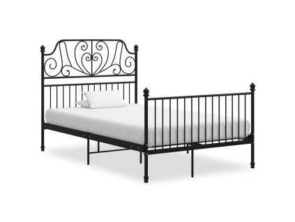 Rám postele černý kov 120 x 200 cm 324847