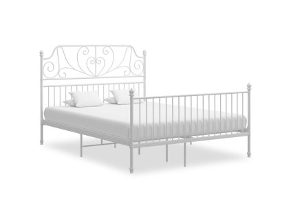 Rám postele bílý kov 140 x 200 cm 324851