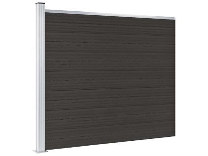 Plotový dílec WPC 175 x 146 cm černý 148985