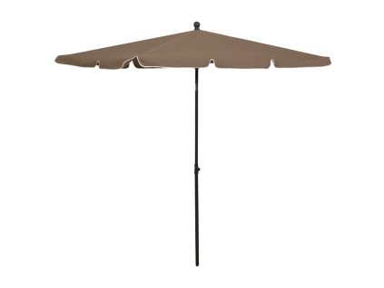 Zahradní slunečník s tyčí 210 x 140 cm taupe 315546