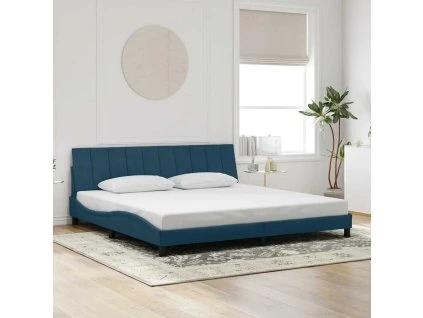 Rám postele bez matrace modrý 90 x 190 cm samet 3207897