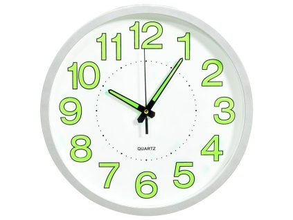 Svítící nástěnné hodiny bílé 30 cm 325167