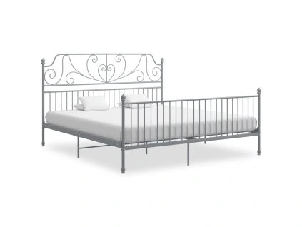 Rám postele šedý kov 180 x 200 cm 324858