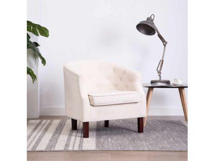 Křeslo béžové textil 247002