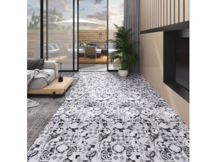 Podlahová krytina PVC 5,02 m² 2 mm samolepicí šedý vzor 146561