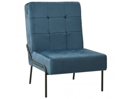Relaxační židle 65 x 79 x 87 cm modrá samet