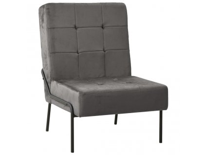 Relaxační židle 65 x 79 x 87 cm tmavě šedá samet