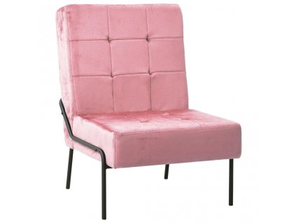 Relaxační židle 65 x 79 x 87 cm růžová samet