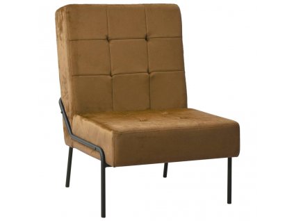 Relaxační židle 65 x 79 x 87 cm hnědá samet