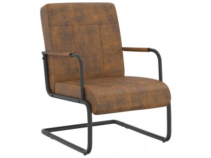 Konzolová židle hnědá textil