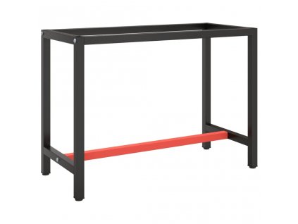 Rám pracovního stolu matně černý a červený 110 x 50 x 79 cm kov