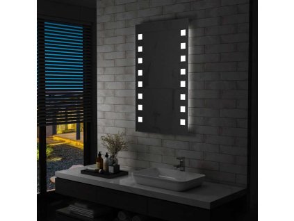 Koupelnové nástěnné zrcadlo s LED osvětlením 60 x 100 cm 144701