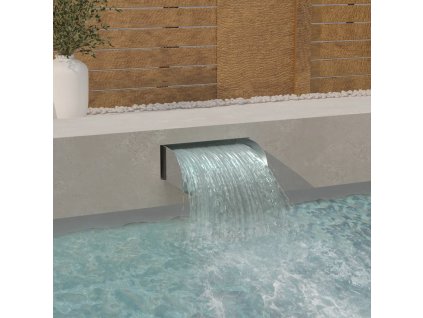 Vodopád s LED 45 x 34 x 14 cm nerezová ocel 304 148876