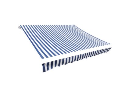 Plachta na markýzu modro-bílá 450 x 300 cm plátěná 143700