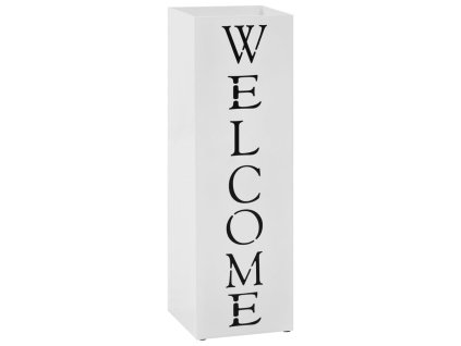 Stojan na deštníky Welcome ocelový bílý 246797