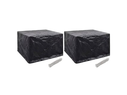 Plachty na zahradní nábytek 2 ks 8 oček 135 x 135 x 90 cm 279127