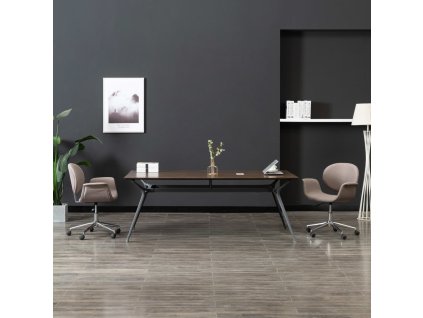 Otočná jídelní židle taupe textil 287396