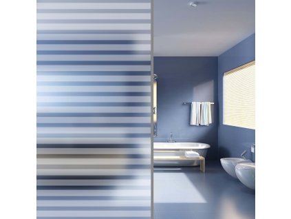 Okenní fólie matná pruhovaný design 0,9x50 m PVC 146108
