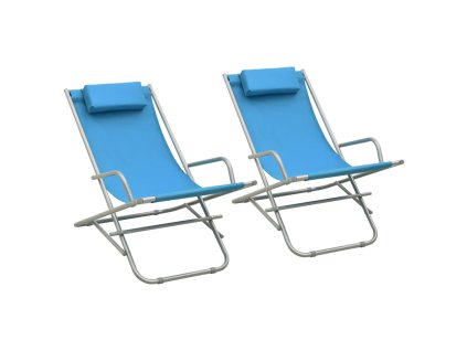 Houpací křesla 2 ks ocel modrá 310340