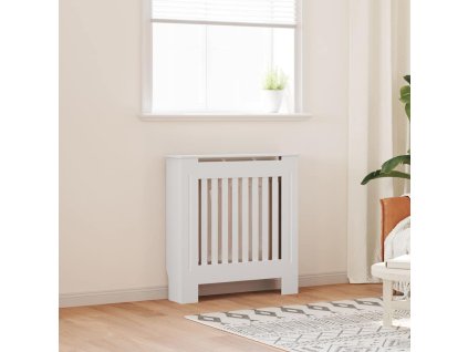 Kryt na radiátor MDF bílý 78 cm 325559