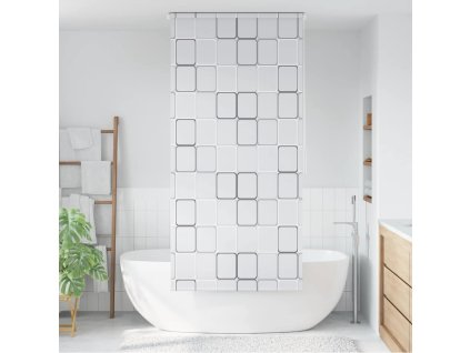 Sprchová roleta 120 x 240 cm čtvercový vzor 142849