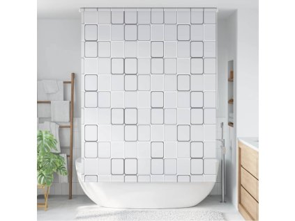 Sprchová roleta 140 x 240 cm čtvercový vzor 142850
