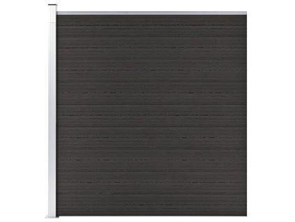 Plotový dílec WPC 175 x 186 cm černý 148973
